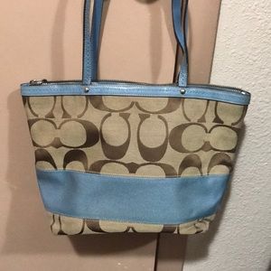 Monogram & Blue coach bag